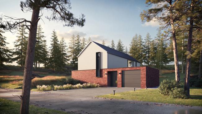 Clé sur porte avec terrain