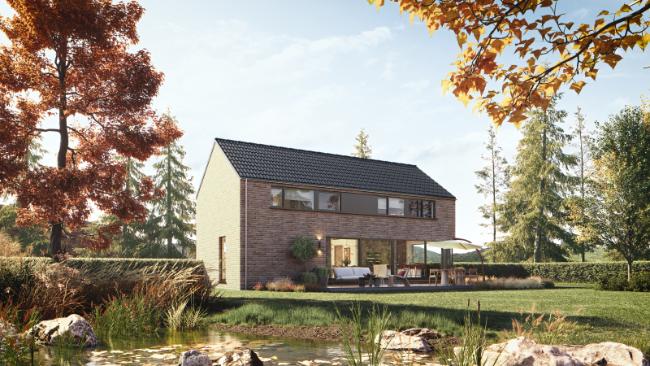 Maison clef sur porte avec terrain